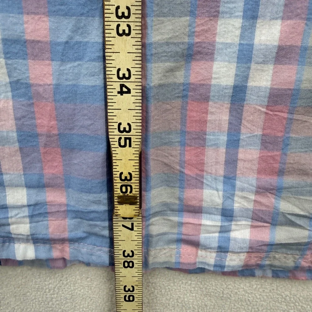 Columbia PFG Super Bonehead Sleeveless Dress XL Blue Pink Plaid - Picture 9 of 9